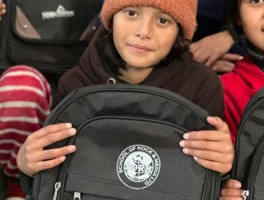 Children with School Bag