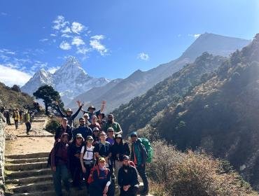 On the way to Dingboche-EBC-Trek 